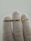 6" 14K Yellow Gold Curb Baby ID Bracelet 3mm 2.52g