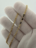 26" 10K Yellow Gold Rope Chain 2.5mm 11.0g