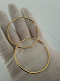 55mm x 2mm 14K Yellow Gold Hoops 3.2g