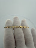 6" 14K Yellow Gold Tri-Color Valentino Baby ID Bracelet 3.5mm 4.05g