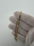 20" 10K Yellow Gold Cuban Chain 2.5mm 8.4g