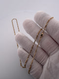 24 inch 2mm Figaro chain in 14K yellow gold, 4.8g, view 5 - Ott Family Jewelry