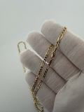 24" 14k Yellow Gold Figaro 3.3mm 8.83g