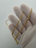 24" 14K Yellow Gold Franco Chain 1.8mm 9.3g