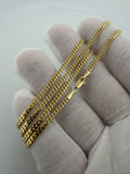 22" 14K Yellow Gold Cuban Chain 2.5mm 10.22g