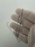 22" 14K White Gold Box Chain 1mm 4.6g