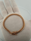 8" 14K Rose Gold Cuban 5.5mm 19.3g