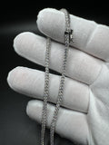 18" 11ctw Moissanite Silver Tennis Chain 2mm 16.5g