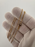 18" 14k Yellow Gold Box Chain 1mm 3.1g
