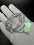 21" Silver 16ctw VS/VVS Lab Diamond Tennis Chain 3.4mm 21.3g