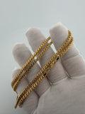24" 14k Yellow Gold Foxtail Franco 3mm 11.7g
