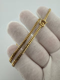 18" 14k Yellow Gold Cuban 3mm 13.6g