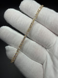 7" Gold over Silver 3ctw VS/VVS Lab Diamond Tennis Bracelet 2.4mm 5.1g