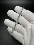 8" Silver Moissanite Tennis Bracelet 3mm 10.0g