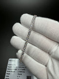7" 14k White Gold 7.17ctw E-F VS Lab Diamond Tennis Bracelet EGL Certified 3.5mm 8.84g