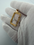 2" 14K Yellow Gold Rope Bezel 4.5mm Bail 3.24g