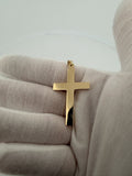 2" 14k Yellow Gold Classic Latin Cross 3.5mm Bail 3.0g