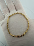 7.5" 14K Yellow Gold Rope 3.5mm 8.6g