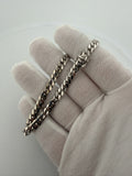 8" 14k White Gold Cuban 6mm 23.24g