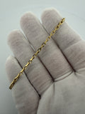 7.5" 14k Yellow Gold Herme$ Link 2.5mm 5.05g