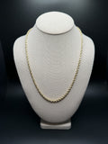 14K 8mm Handmade Solid Rope Chain