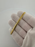 7 inch 5mm Cuban link bracelet in 14K yellow gold, 14.6g, view 5 - Ott Family Jewelry