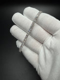 7.25" Silver 7ctw VS/VVS Lab Diamond Tennis Bracelet 3.3mm 9.0g