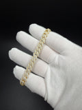 8mm Moissanite Cuban Bracelet, 4.9ctw D VVS1, GRA Certified, Gold Over 925 Silver, 8" (23.1g)