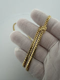 24" 14K Yellow Gold Cuban Chain 4mm 30.04g