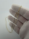 18" 2mm 14K yellow gold paperclip chain, 1.1g – Ott Family Jewelry (5)