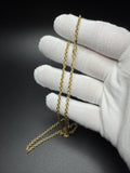 20" 14K Yellow Gold Rolo Link 3mm 5.3g