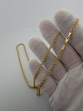 20 inch 3mm cable chain in 14K yellow gold, 5.3g, view 5 - Ott Family Jewelry