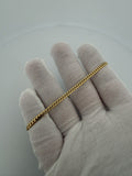 8" 14K Yellow Gold Cuban 3mm 7.34g