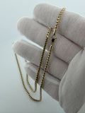 24" 14k Yellow Gold Franco 2.2mm 18.22g