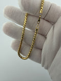 8" 14K Yellow Gold Franco 3mm 10.83g