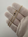 10" 14k Yellow Gold Rope 1.5mm 2.26g