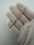 7.5" 10K Yellow Gold Cuban Bracelet 3mm 4.93g