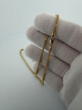 16" 14k Yellow Gold Foxtail Franco 2mm 5.8g