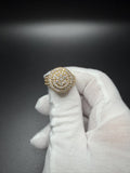Size 10 10k Yellow Gold 4ctw Natural Diamond Cluster Ring 8.25g