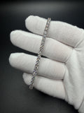 8" Silver 9ctw VS/VVS Lab Diamond Tennis Bracelet 4mm 14.0g