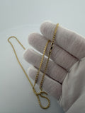 26" 14k Yellow Gold Foxtail Franco 2mm 4.56g