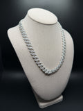20" 12mm silver moissanite Cuban chain, 26.21ctw D VVS1, 109.4g – Ott Family Jewelry (5)