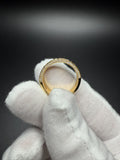 Size 10 Gold over Silver 2ctw VS/VVS 3 Row Lab Diamond Ring 6.2g