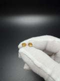 6mm 14k Yellow Gold Citrine Studs .65g