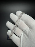 8" 8mm silver moissanite Cuban bracelet, 4.9ctw D VVS1, 23.1g – Ott Family Jewelry (5)