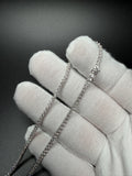 18" Silver 3ctw VS/VVS Lab Diamond Tennis Chain 2.4mm 11.3g