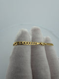 6" 14K Yellow Gold Curb Baby ID Bracelet 3.5mm 2.33g