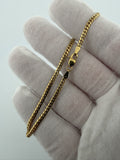 8" 14K Yellow Gold Cuban 2.5mm 4.5g