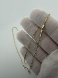 22" 14k Yellow Gold Paperclip 2mm 2.5g