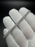 7" Silver Moissanite Tennis Bracelet 3mm 8.9g